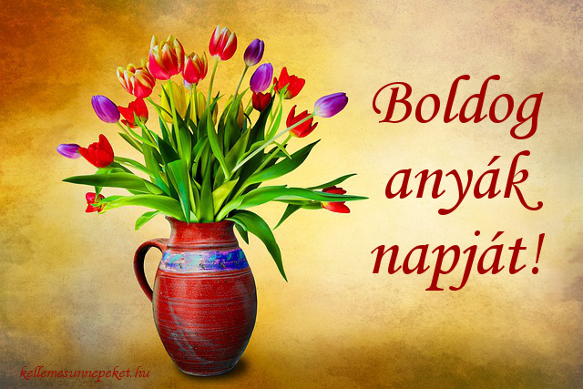 boldog anyák napját tulipánok