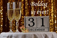 boldog új évet pezsgő