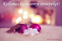 kellemes karácsonyi ünnepeket dísz lila