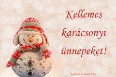 kellemes karácsonyi ünnepeket hóember