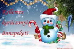 kellemes karácsonyi ünnepeket hóember 1
