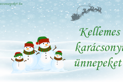 kellemes karácsonyi ünnepeket hóemberek