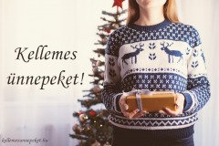 kellemes ünnepeket ajándék átadás