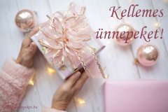kellemes ünnepeket ajándék pink