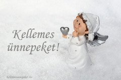kellemes ünnepeket angyal ezüst