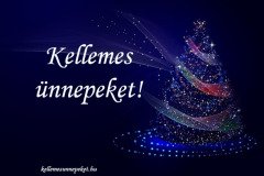 kellemes ünnepeket karácsonyfa kék