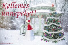 kellemes ünnepeket téli karácsonyfa