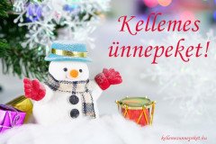 kellemes ünnepeket hóember