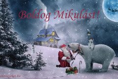 boldog mikulást jegesmedve