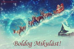 boldog mikulást szánkó