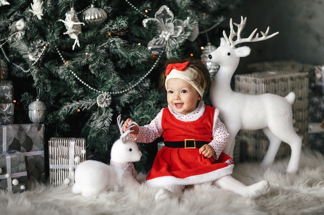 karácsonyi fotó kislány