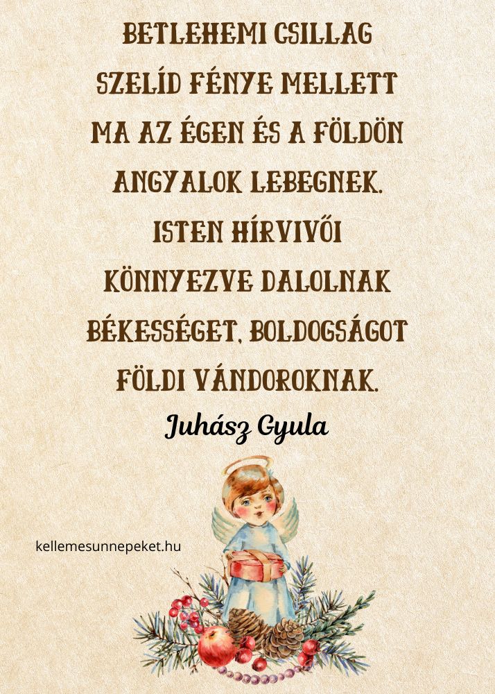 régi karácsonyi idézet Juhász Gyula