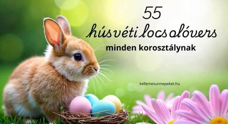55 húsvéti locsolóvers, cuki nyuszi húsvéti tojásokkal